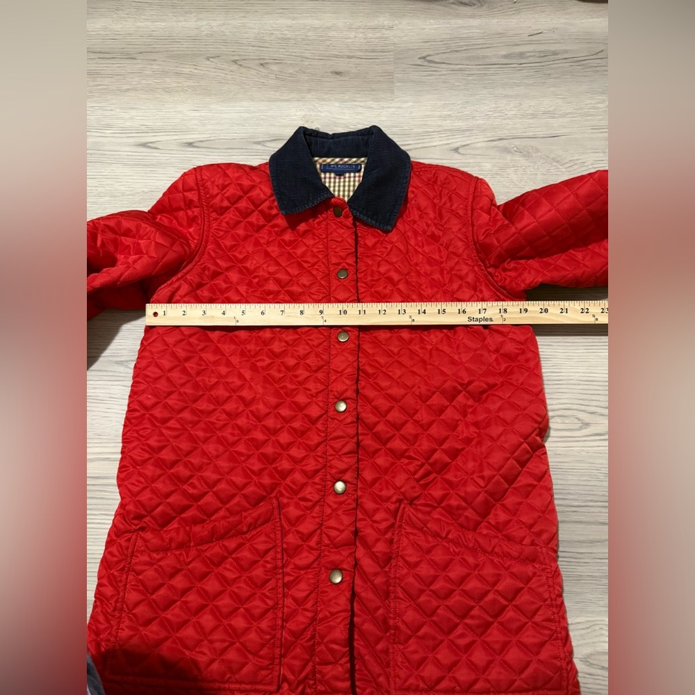 J. McLaughlin Quilted Barn Coat Women's M Corduroy Collar Snap Front *FLAWED - Picture 7 of 8